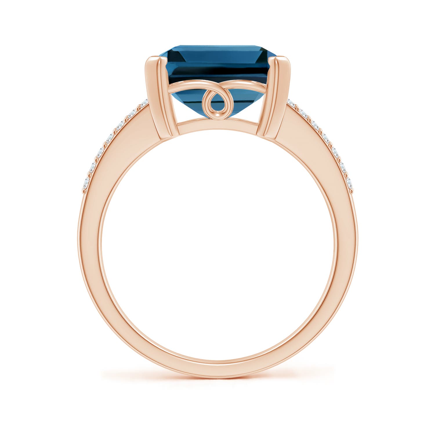 AAA - London Blue Topaz / 7.37 CT / 14 KT Rose Gold