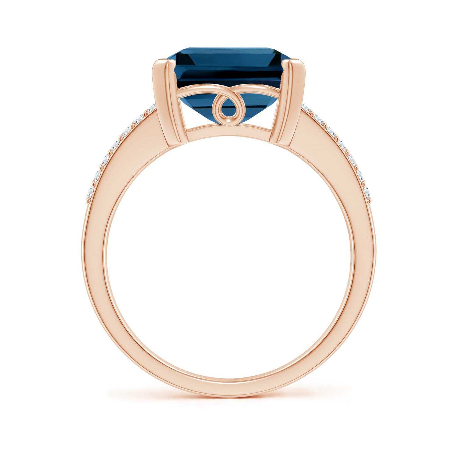 AAAA - London Blue Topaz / 7.37 CT / 14 KT Rose Gold