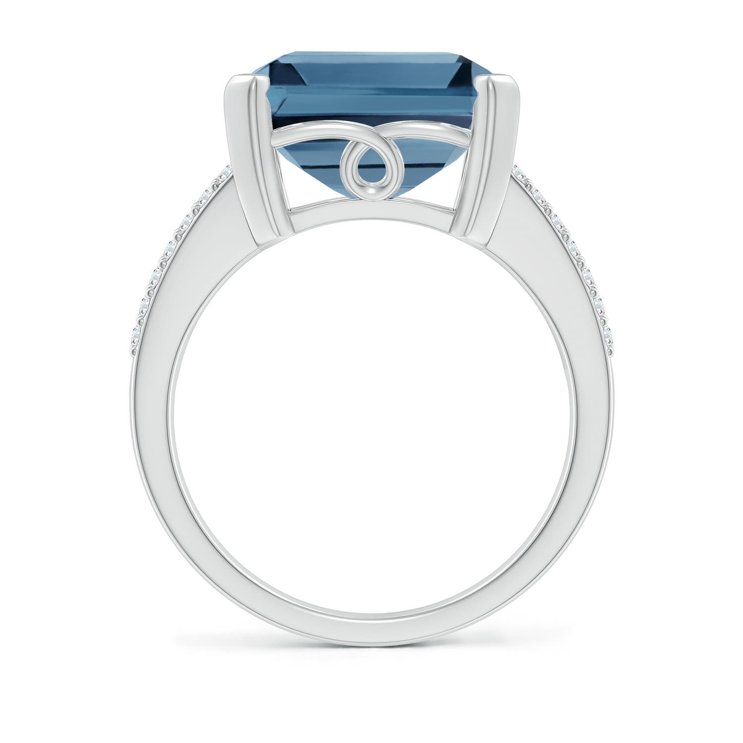 A - London Blue Topaz / 12.22 CT / 14 KT White Gold