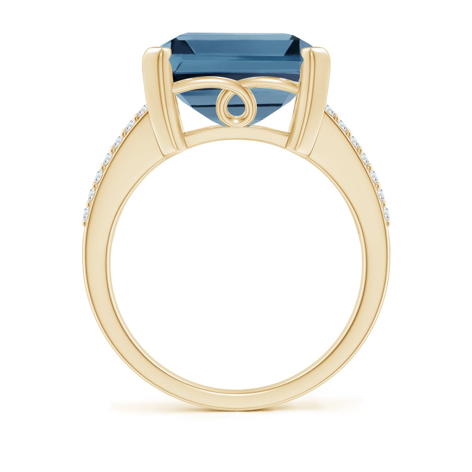 A - London Blue Topaz / 12.22 CT / 14 KT Yellow Gold