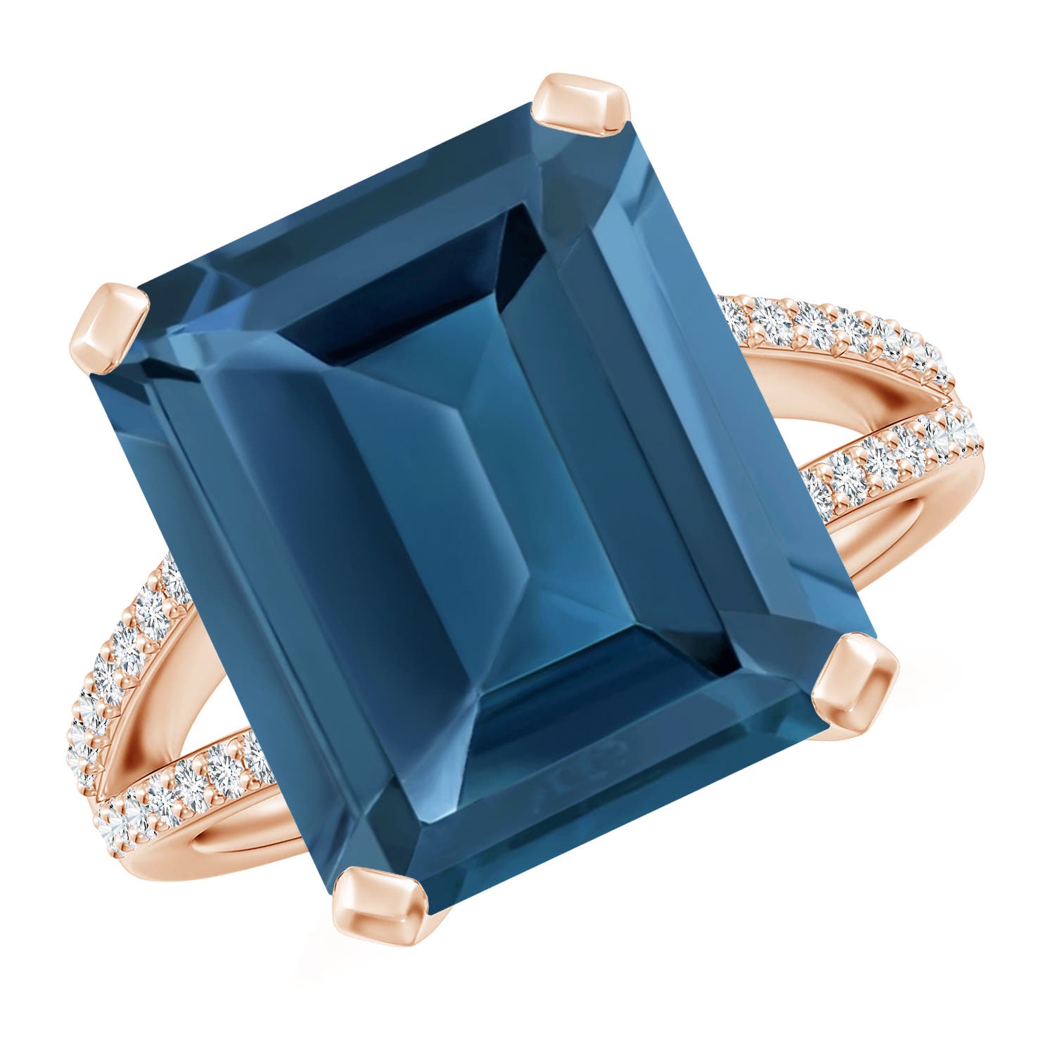 AA - London Blue Topaz / 12.22 CT / 14 KT Rose Gold