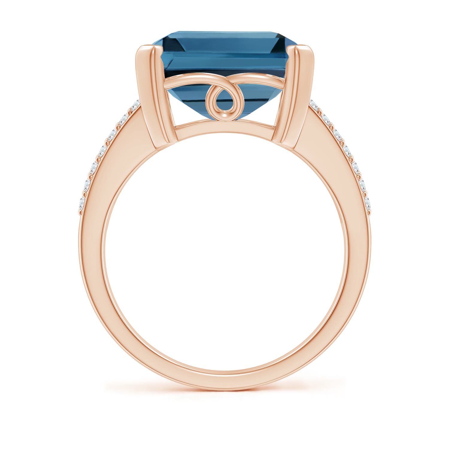 AA - London Blue Topaz / 12.22 CT / 14 KT Rose Gold