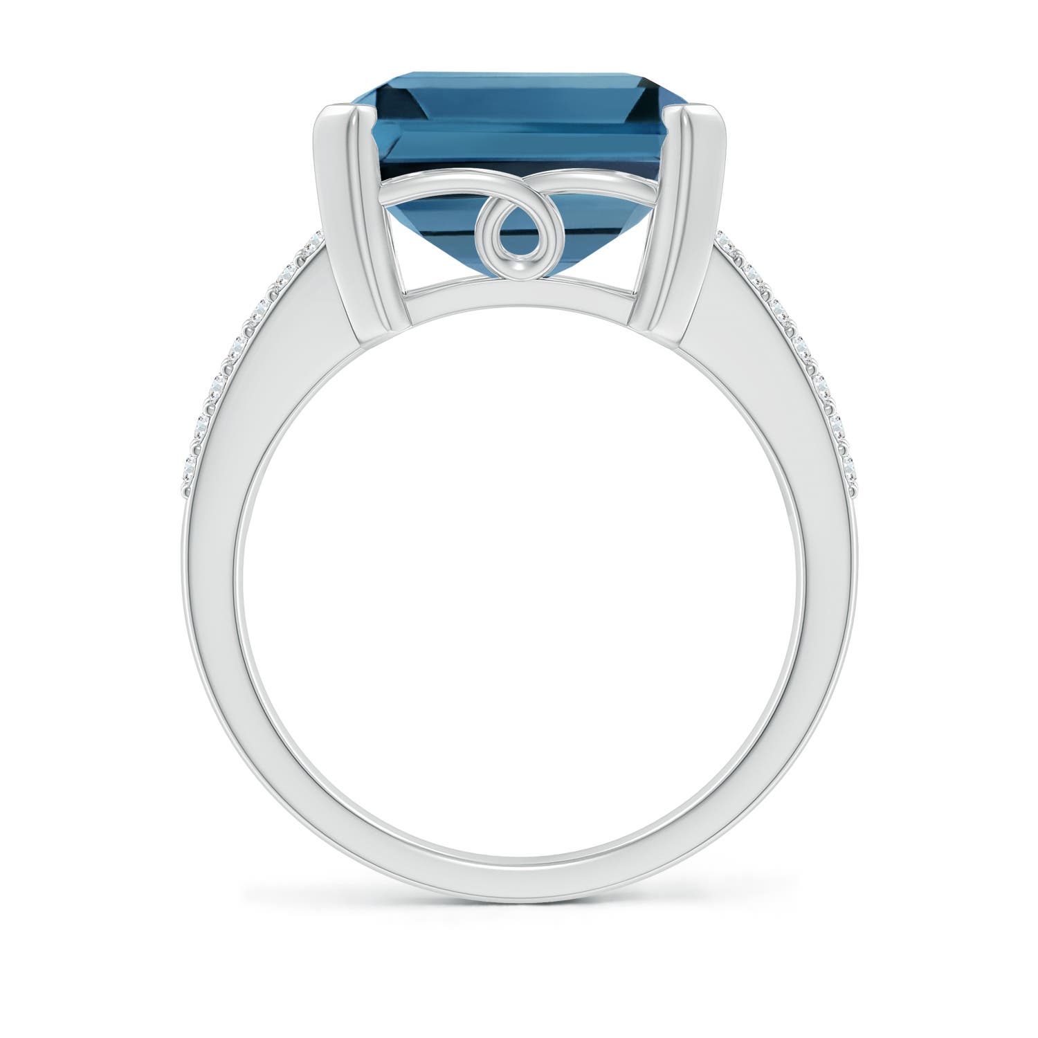 AA - London Blue Topaz / 12.22 CT / 14 KT White Gold