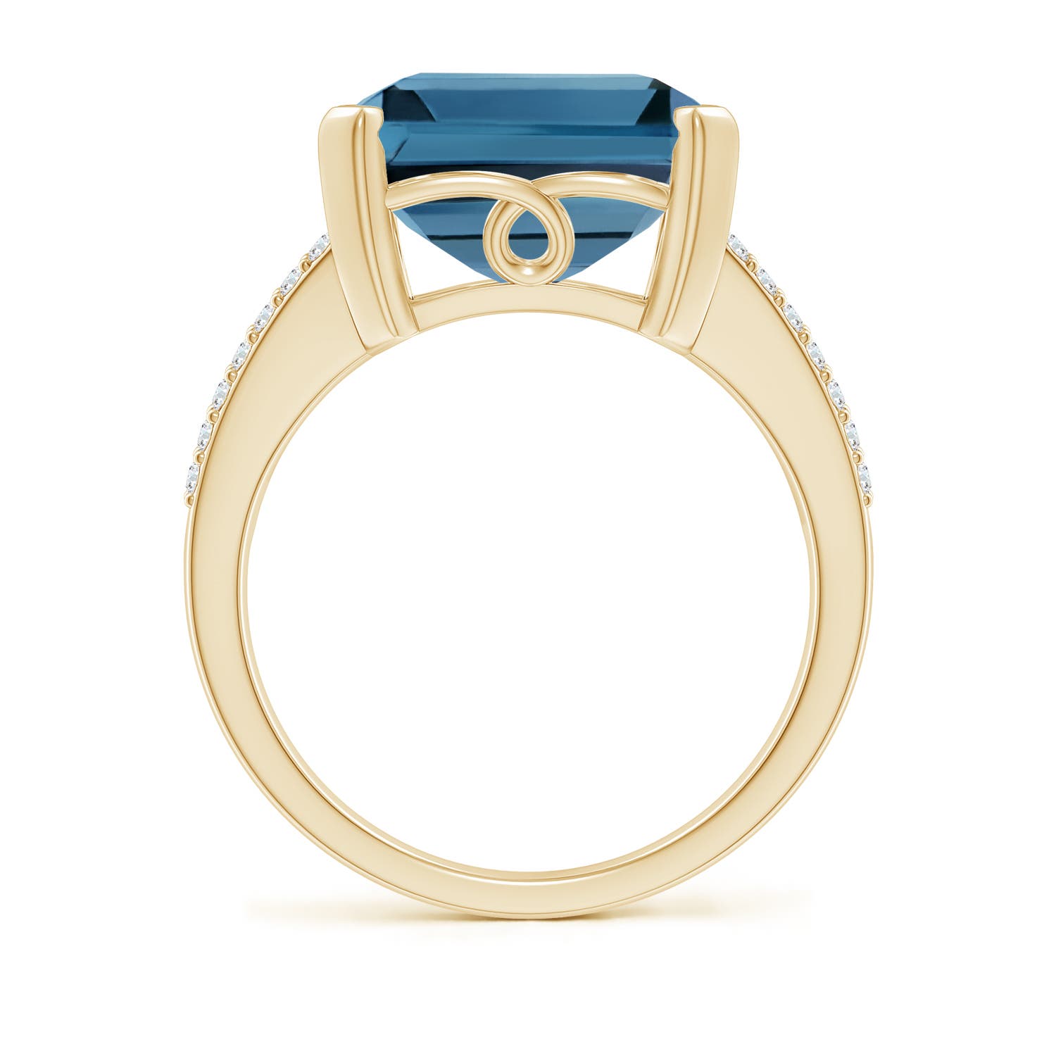 AA - London Blue Topaz / 12.22 CT / 14 KT Yellow Gold