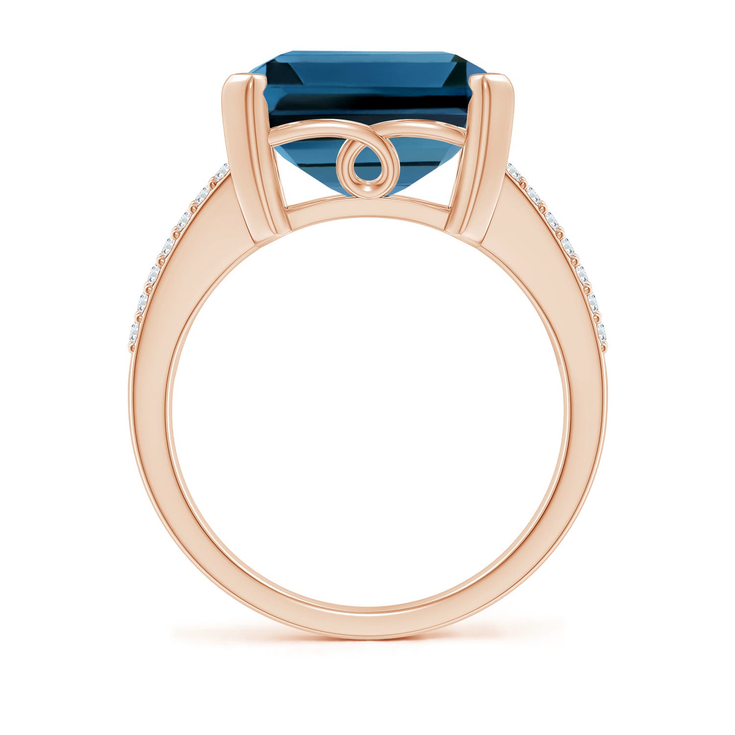 AAA - London Blue Topaz / 12.22 CT / 14 KT Rose Gold