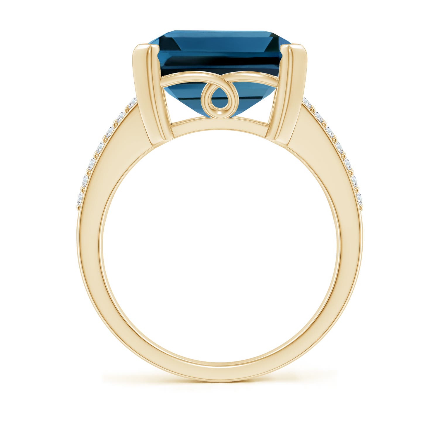 AAA - London Blue Topaz / 12.22 CT / 14 KT Yellow Gold