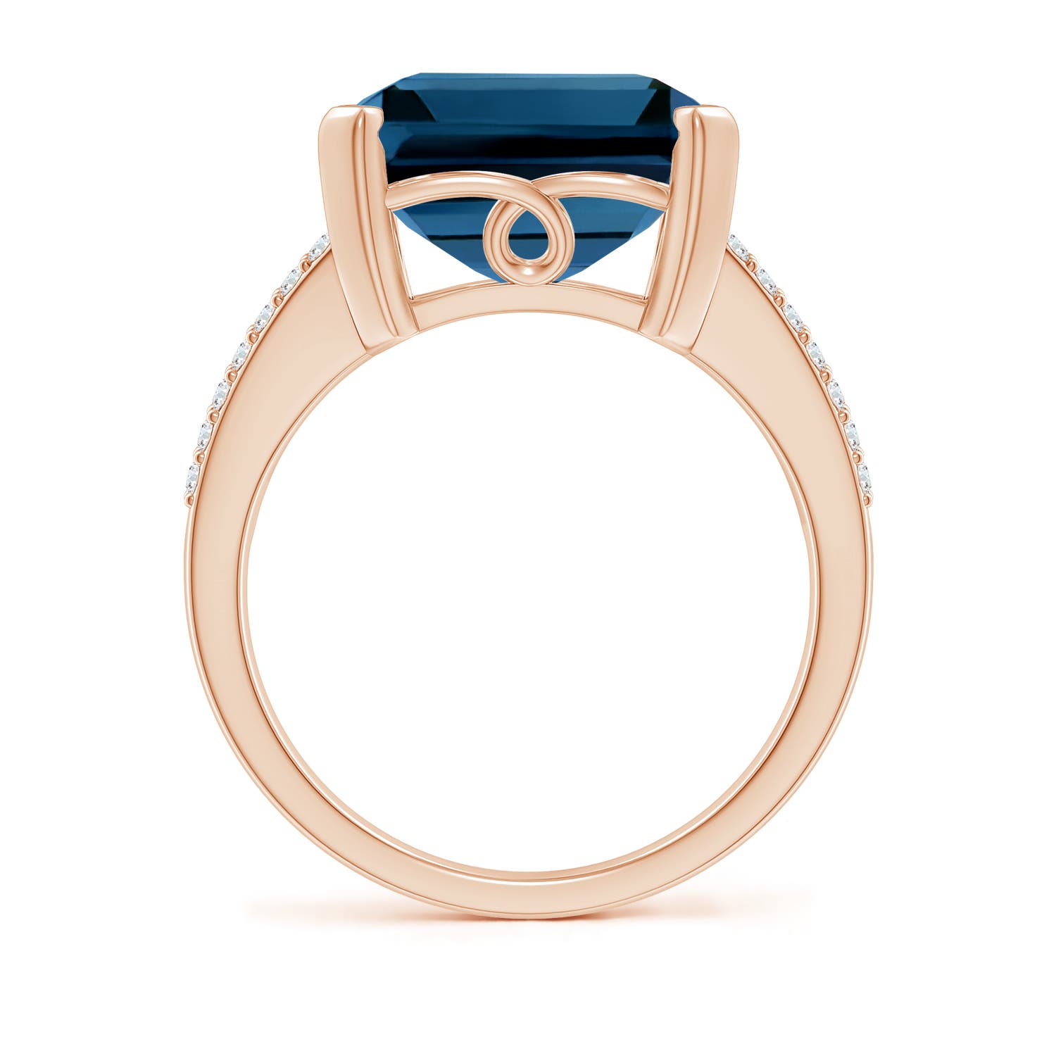 AAAA - London Blue Topaz / 12.22 CT / 14 KT Rose Gold