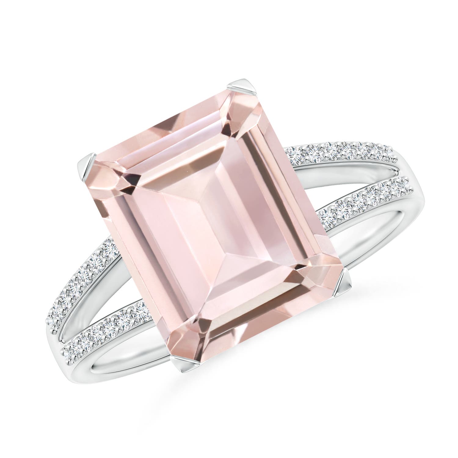 AA - Morganite / 4.24 CT / 14 KT White Gold