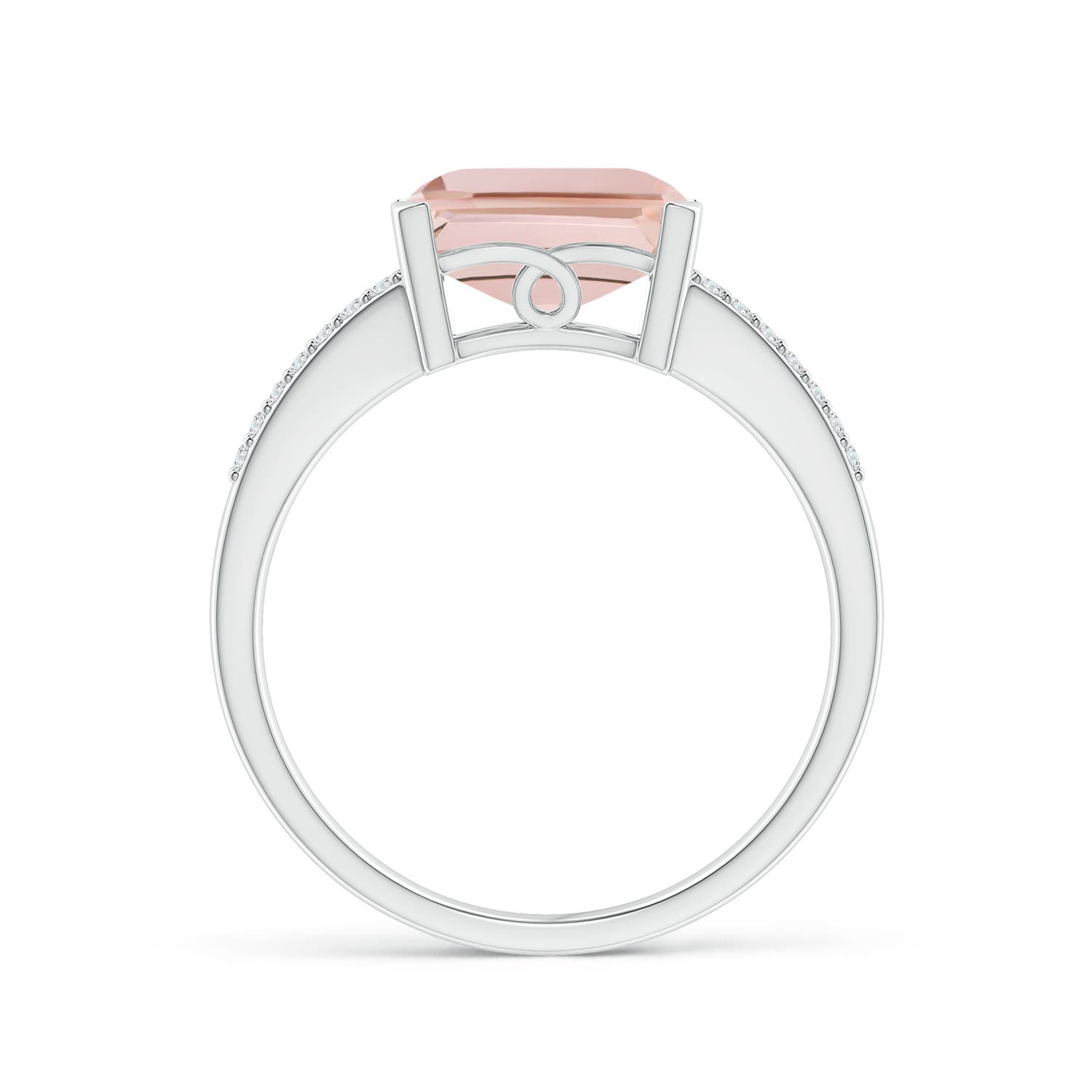 AAA - Morganite / 4.24 CT / 14 KT White Gold