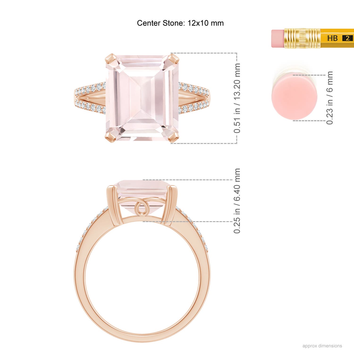 A - Morganite / 4.42 CT / 14 KT Rose Gold