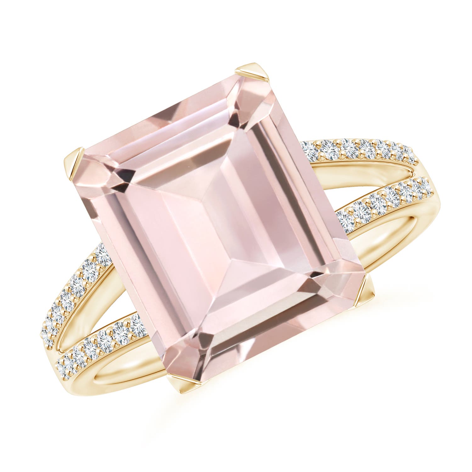 AA - Morganite / 4.42 CT / 14 KT Yellow Gold