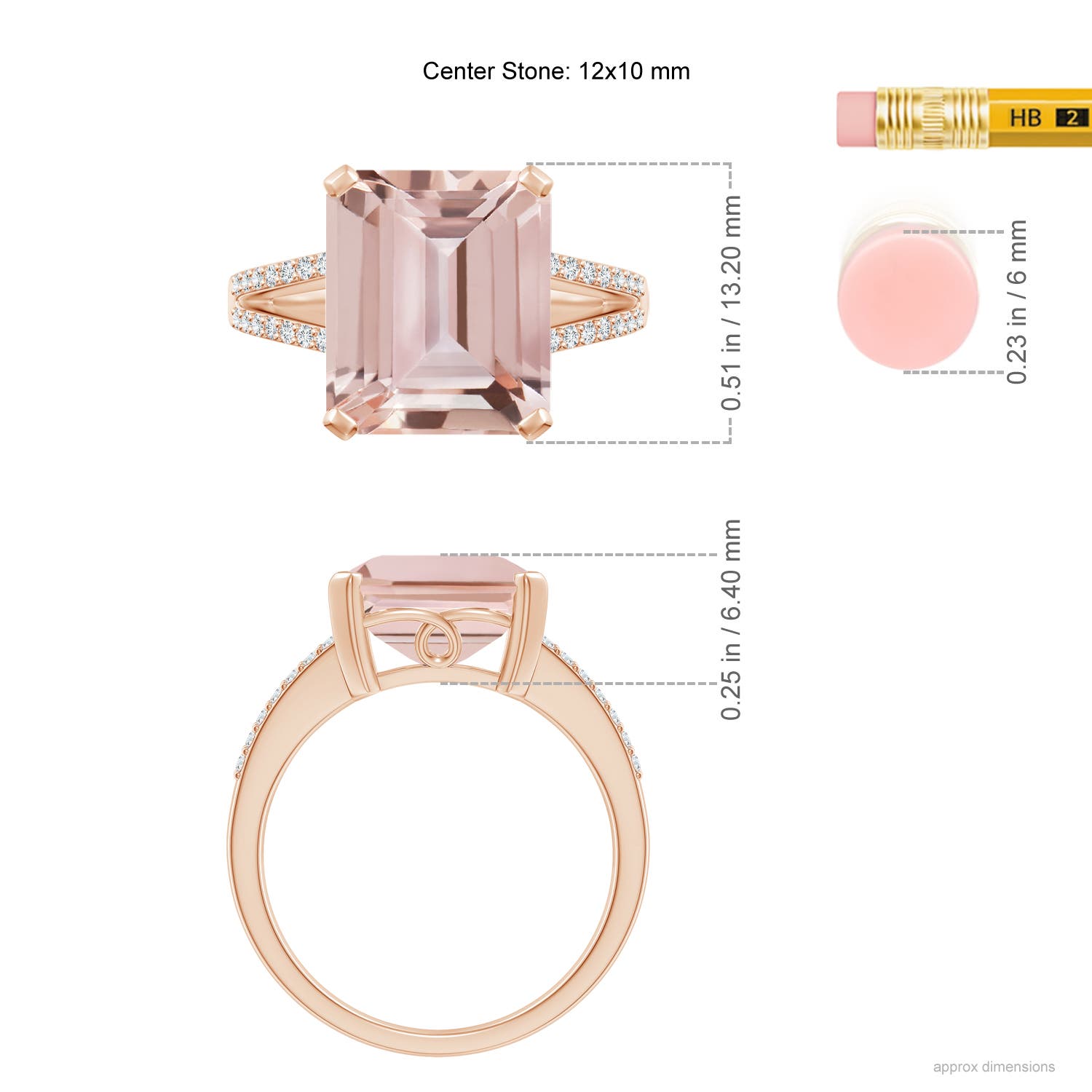 AAA - Morganite / 4.42 CT / 14 KT Rose Gold