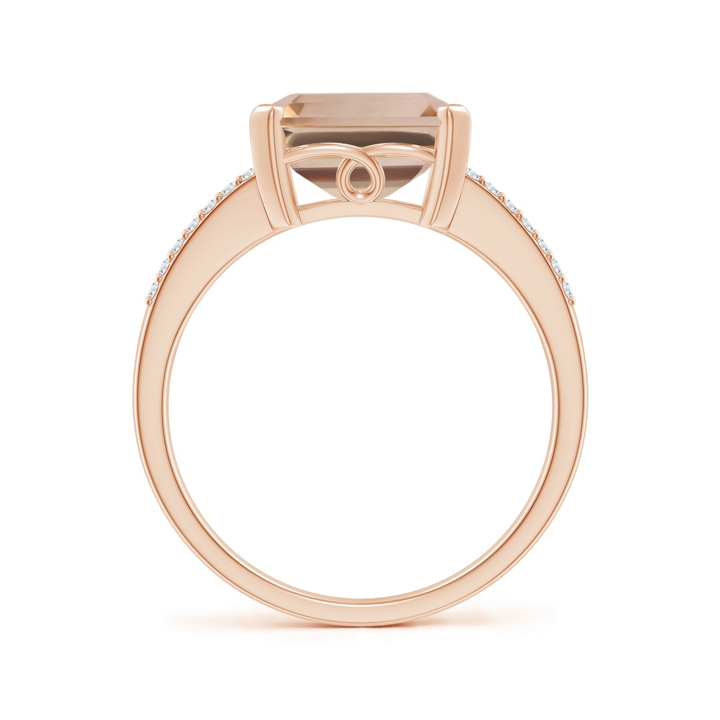 10.08x8.08x5.71mm AA GIA Certified Emerald-Cut Morganite Cocktail Ring in Rose Gold Side 199