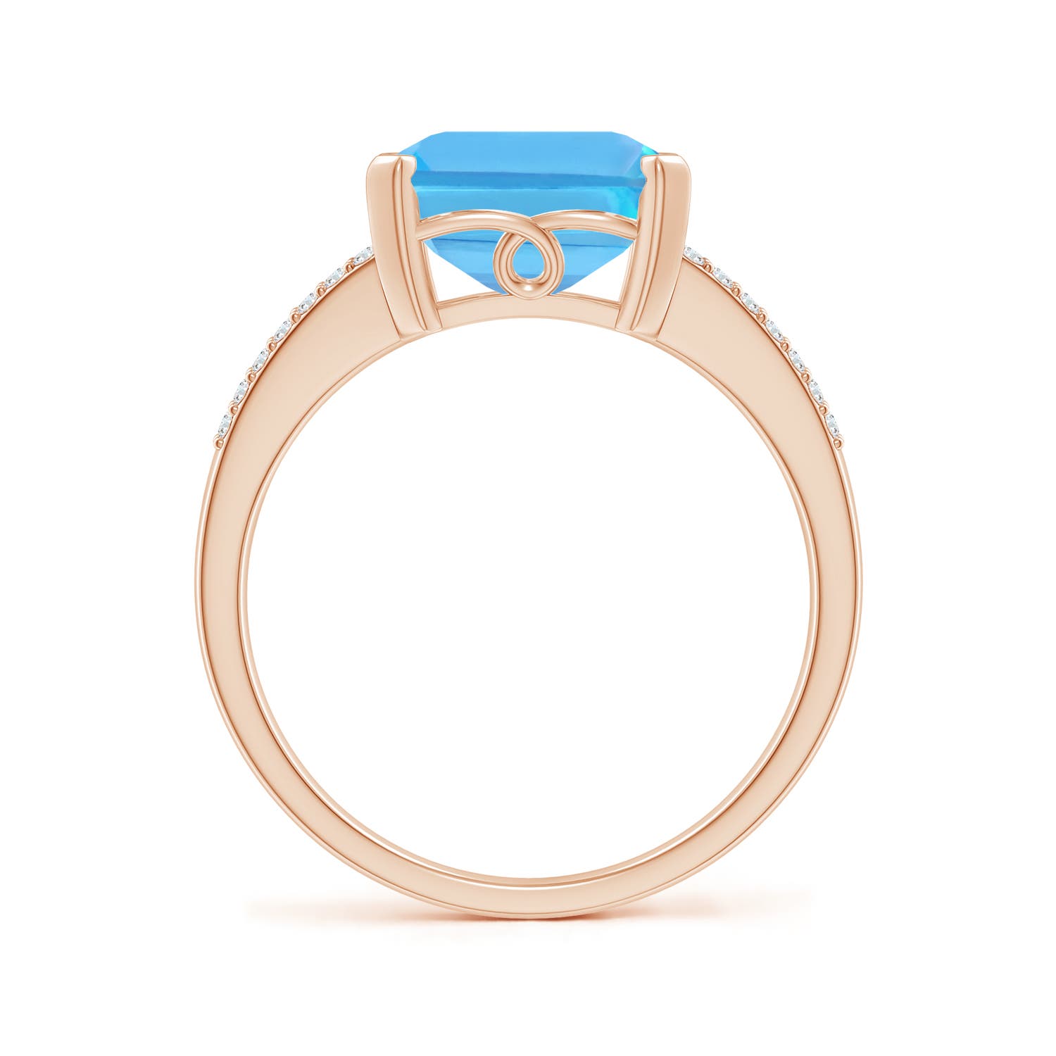 AA - Swiss Blue Topaz / 5.74 CT / 14 KT Rose Gold