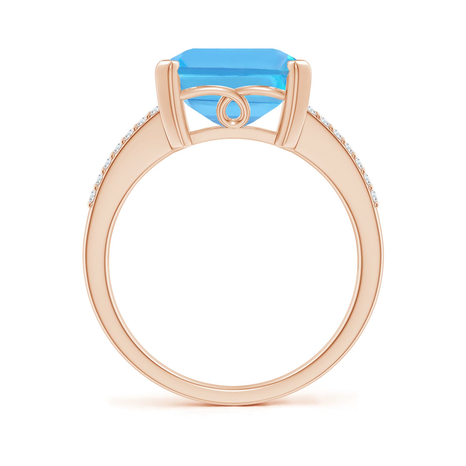 AA - Swiss Blue Topaz / 7.37 CT / 14 KT Rose Gold