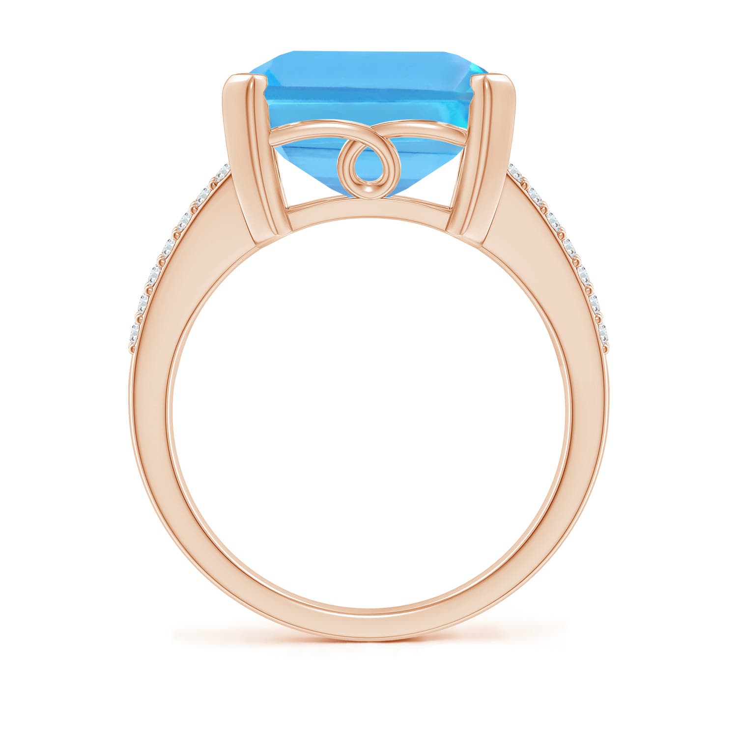 AA - Swiss Blue Topaz / 12.22 CT / 14 KT Rose Gold