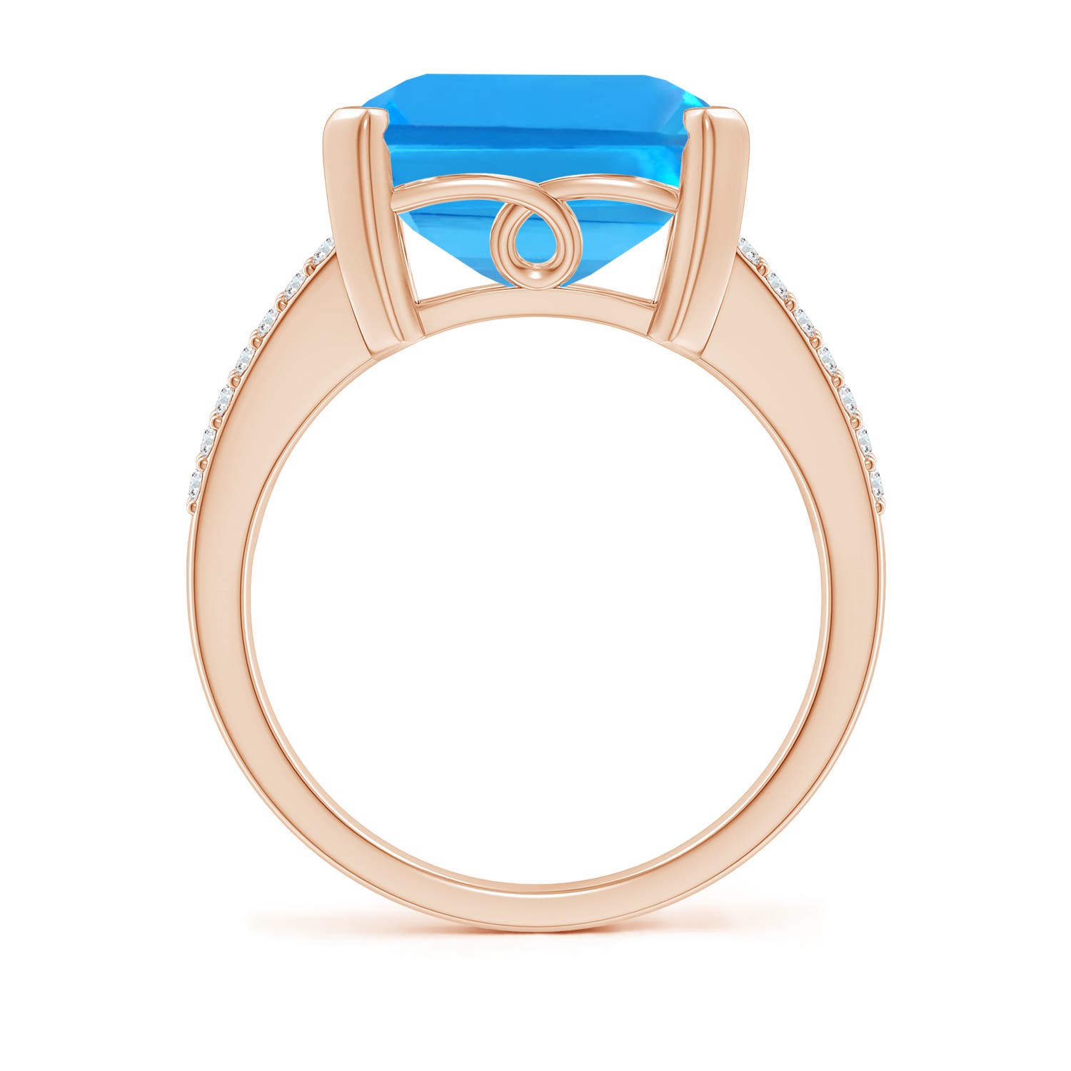 AAAA - Swiss Blue Topaz / 12.22 CT / 14 KT Rose Gold