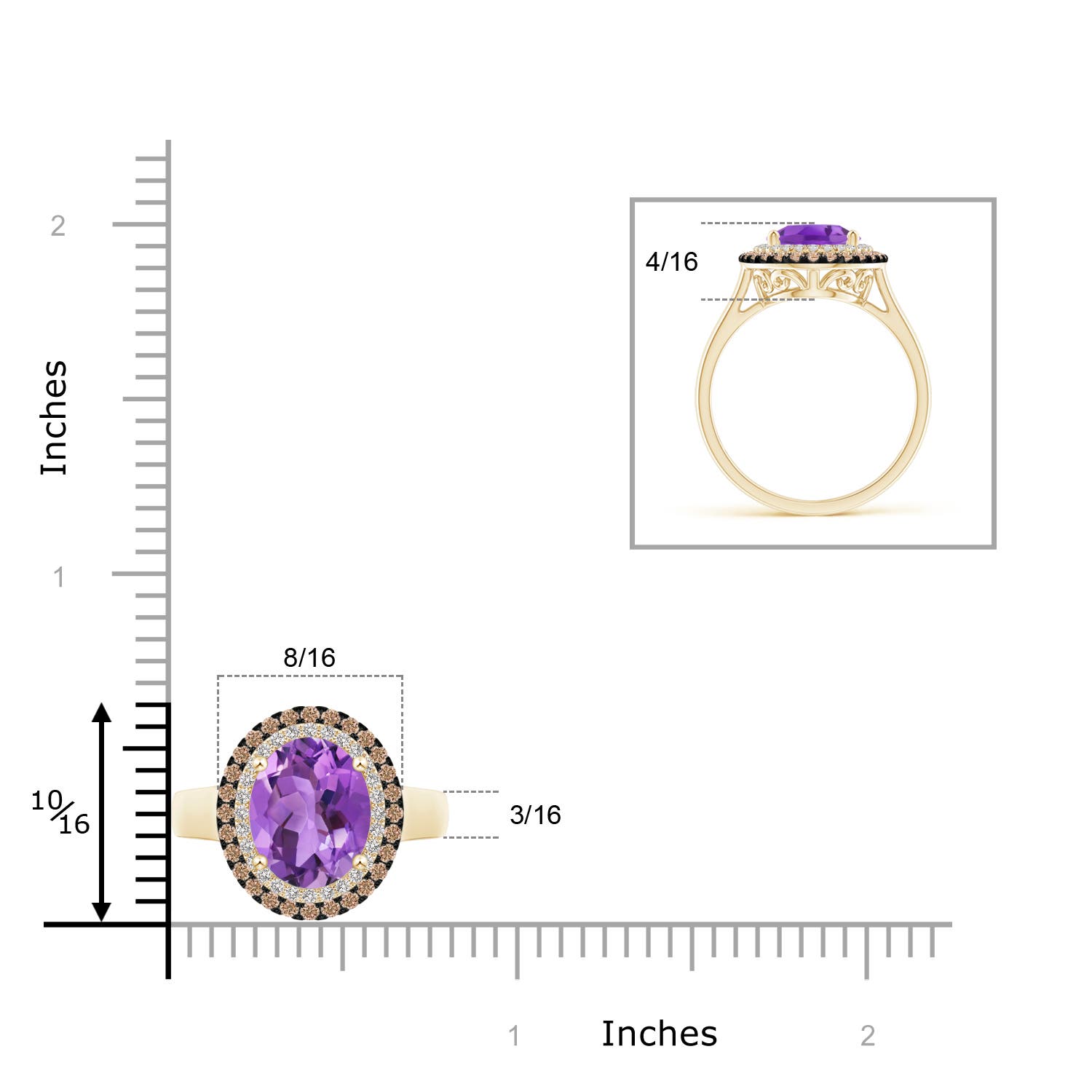 AA - Amethyst / 2.7 CT / 14 KT Yellow Gold