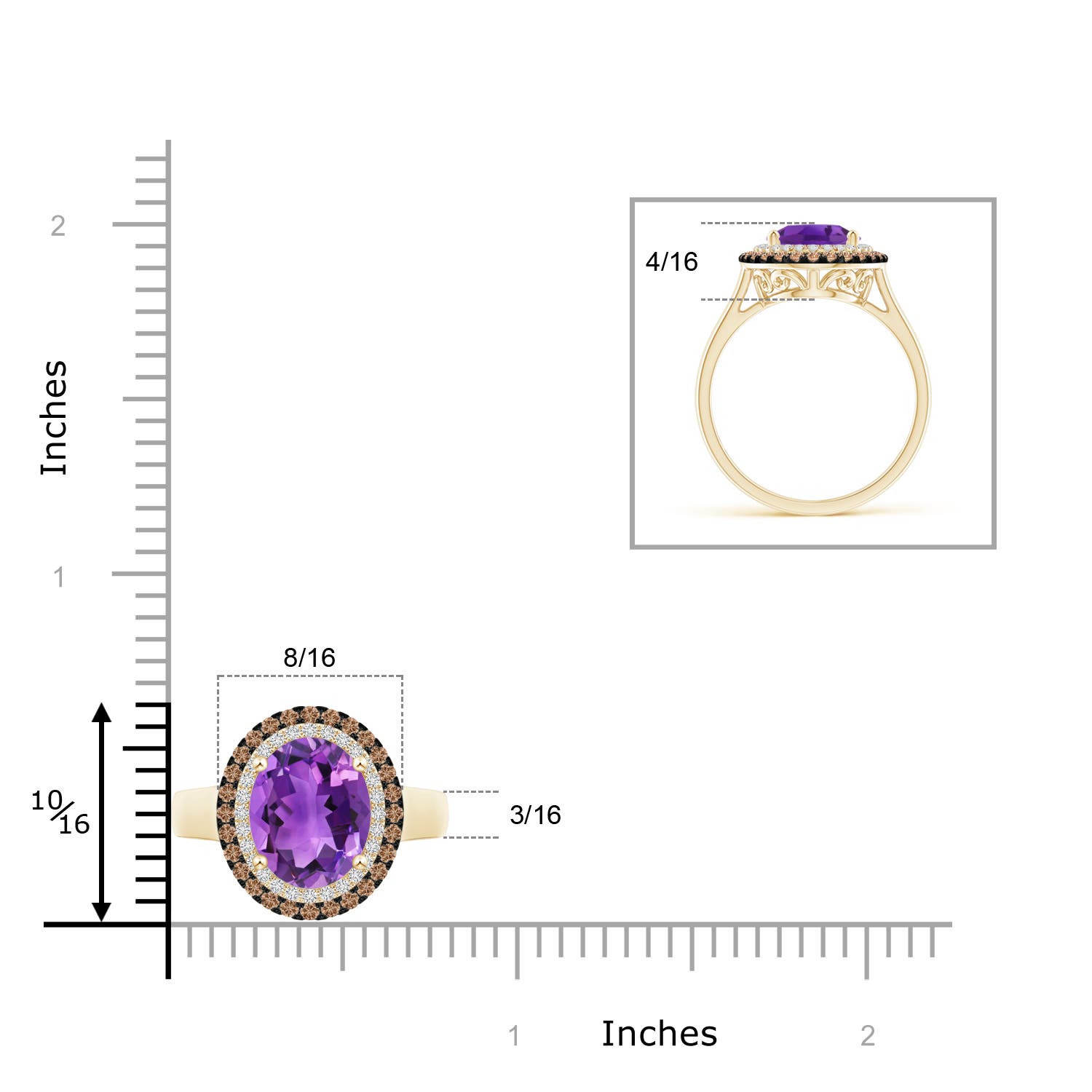 AAA - Amethyst / 2.7 CT / 14 KT Yellow Gold