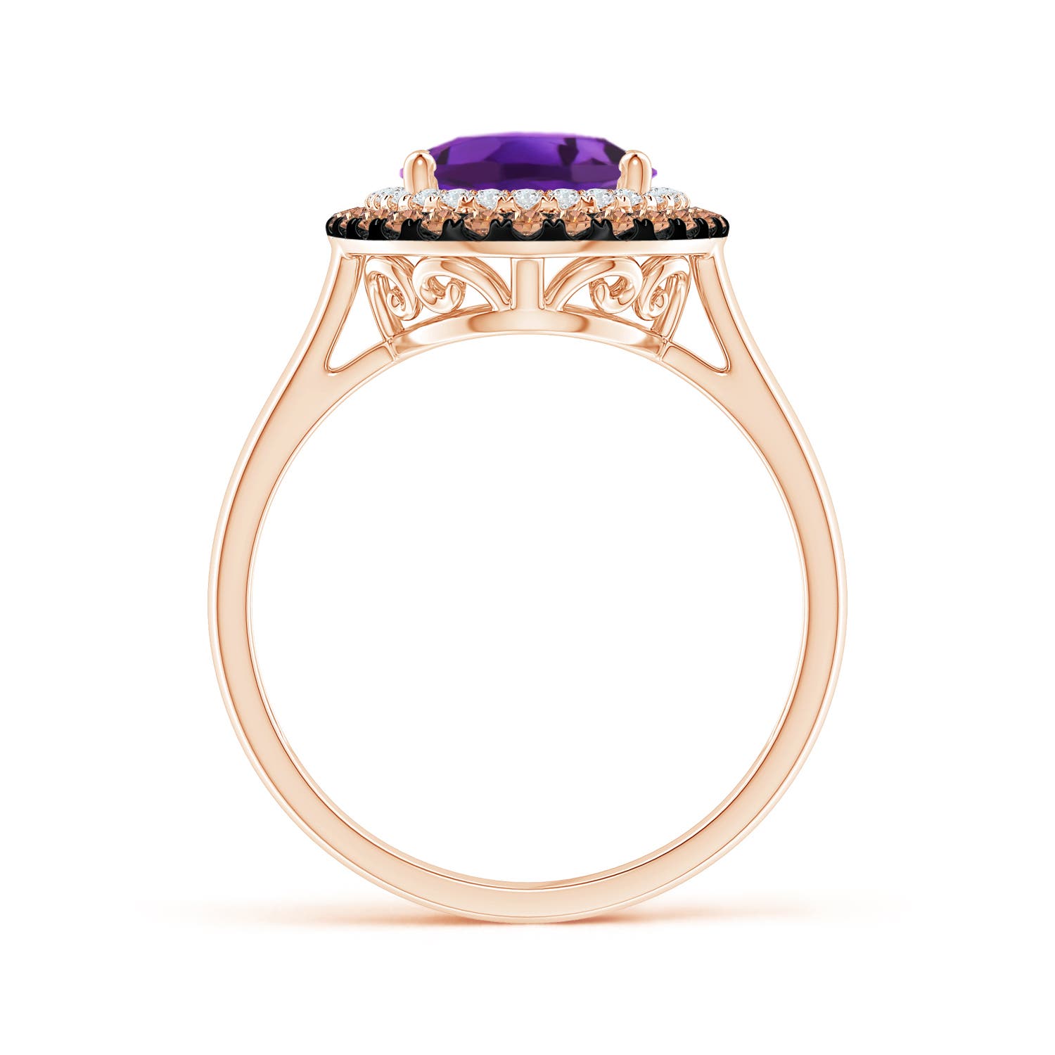 AAAA - Amethyst / 2.7 CT / 14 KT Rose Gold