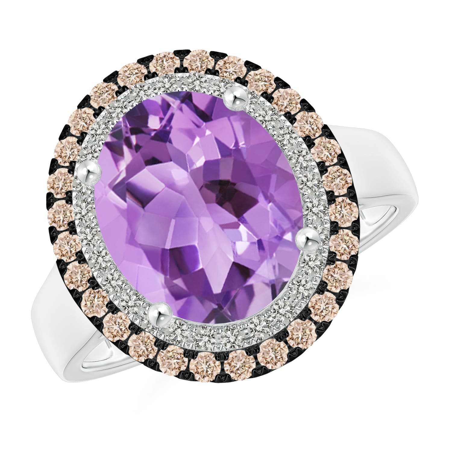 A - Amethyst / 3.71 CT / 14 KT White Gold