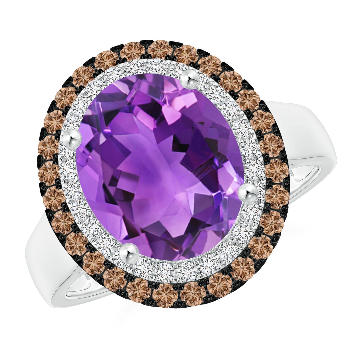 AAA - Amethyst / 3.71 CT / 14 KT White Gold