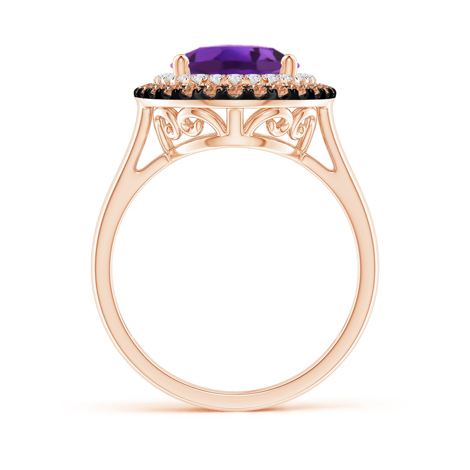 AAAA - Amethyst / 3.71 CT / 14 KT Rose Gold