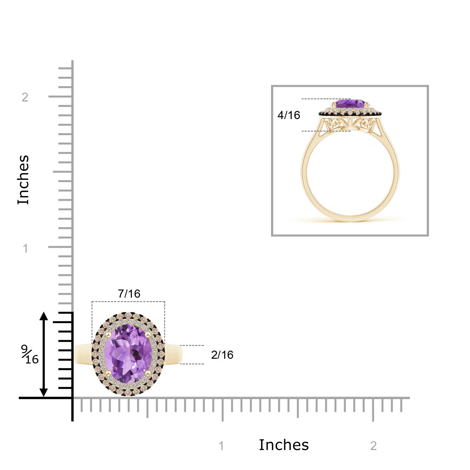 A - Amethyst / 1.87 CT / 14 KT Yellow Gold