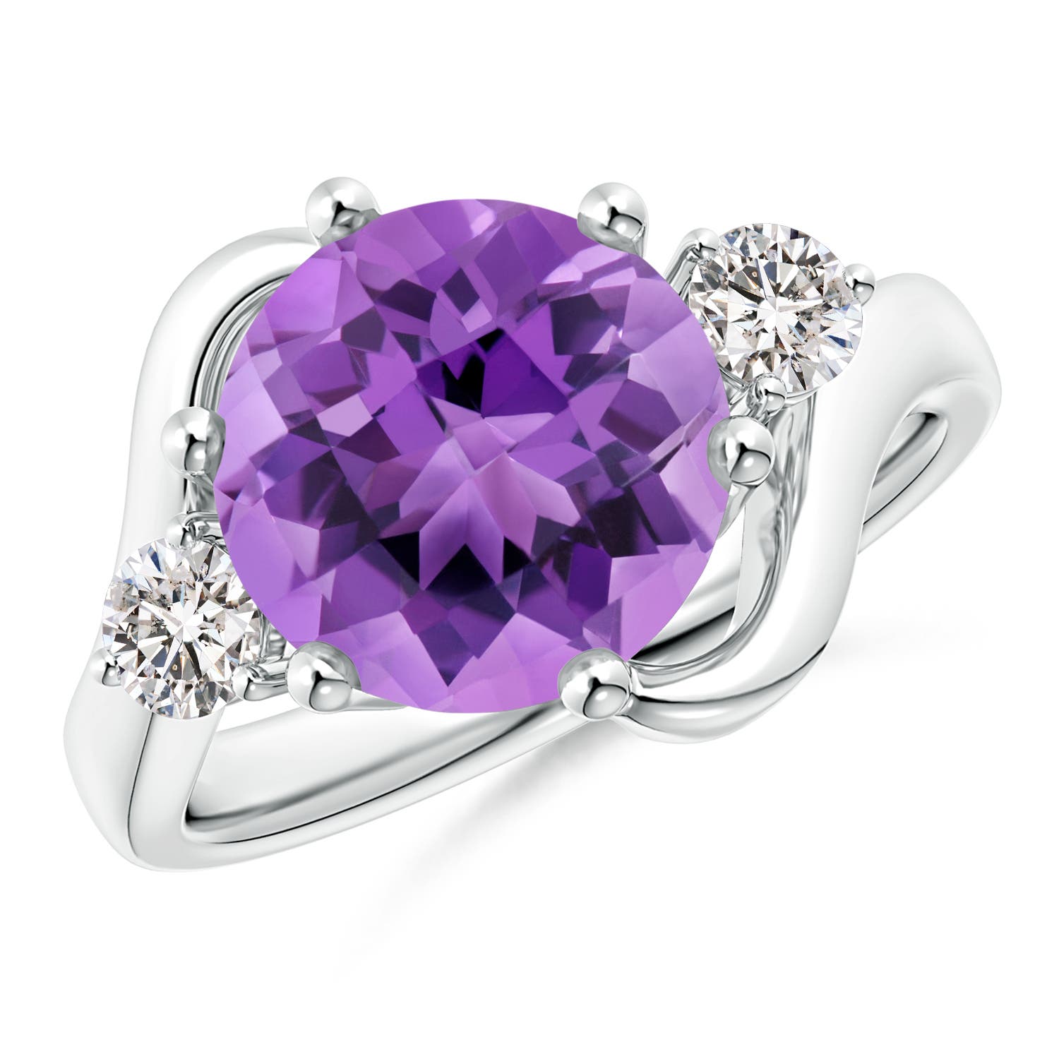 AA - Amethyst / 4.04 CT / 14 KT White Gold