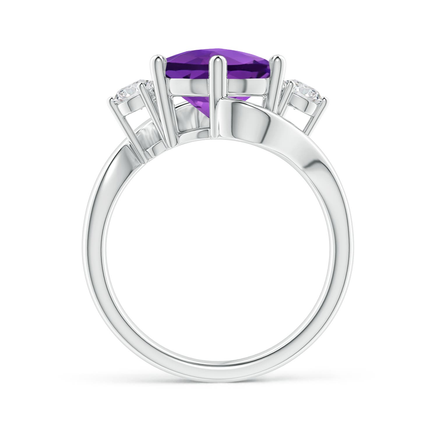 AAA - Amethyst / 4.04 CT / 14 KT White Gold