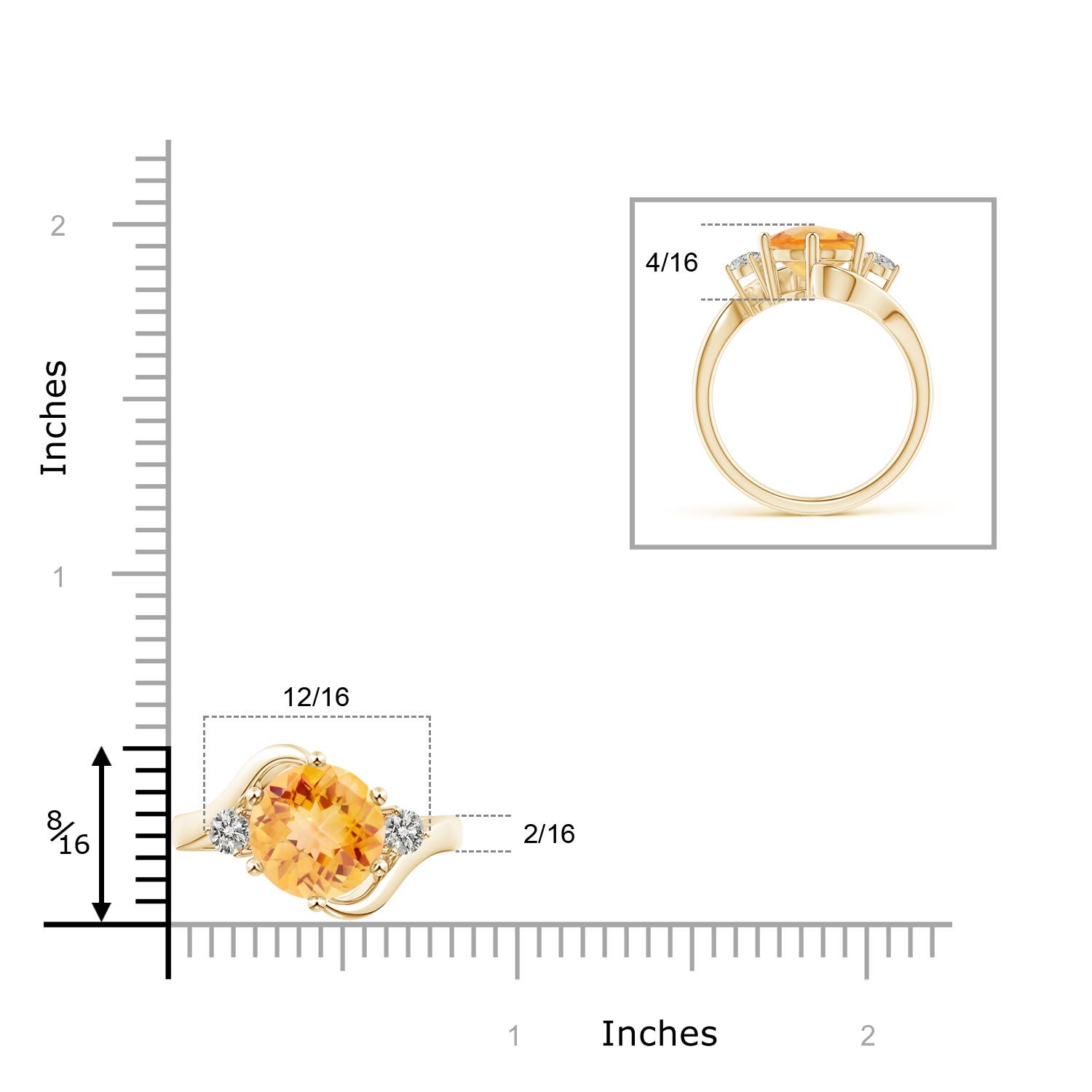 A - Citrine / 3.27 CT / 14 KT Yellow Gold