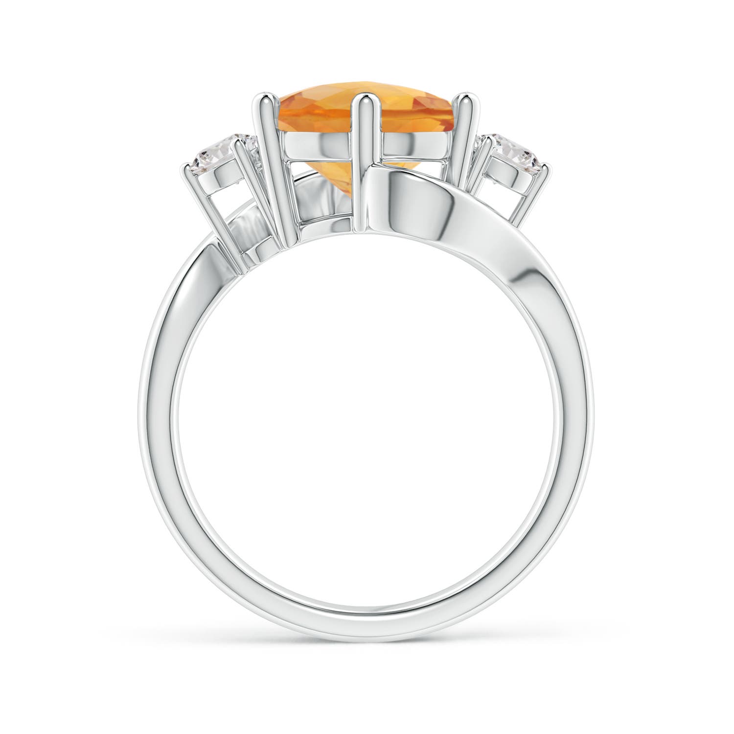 AA - Citrine / 3.27 CT / 14 KT White Gold