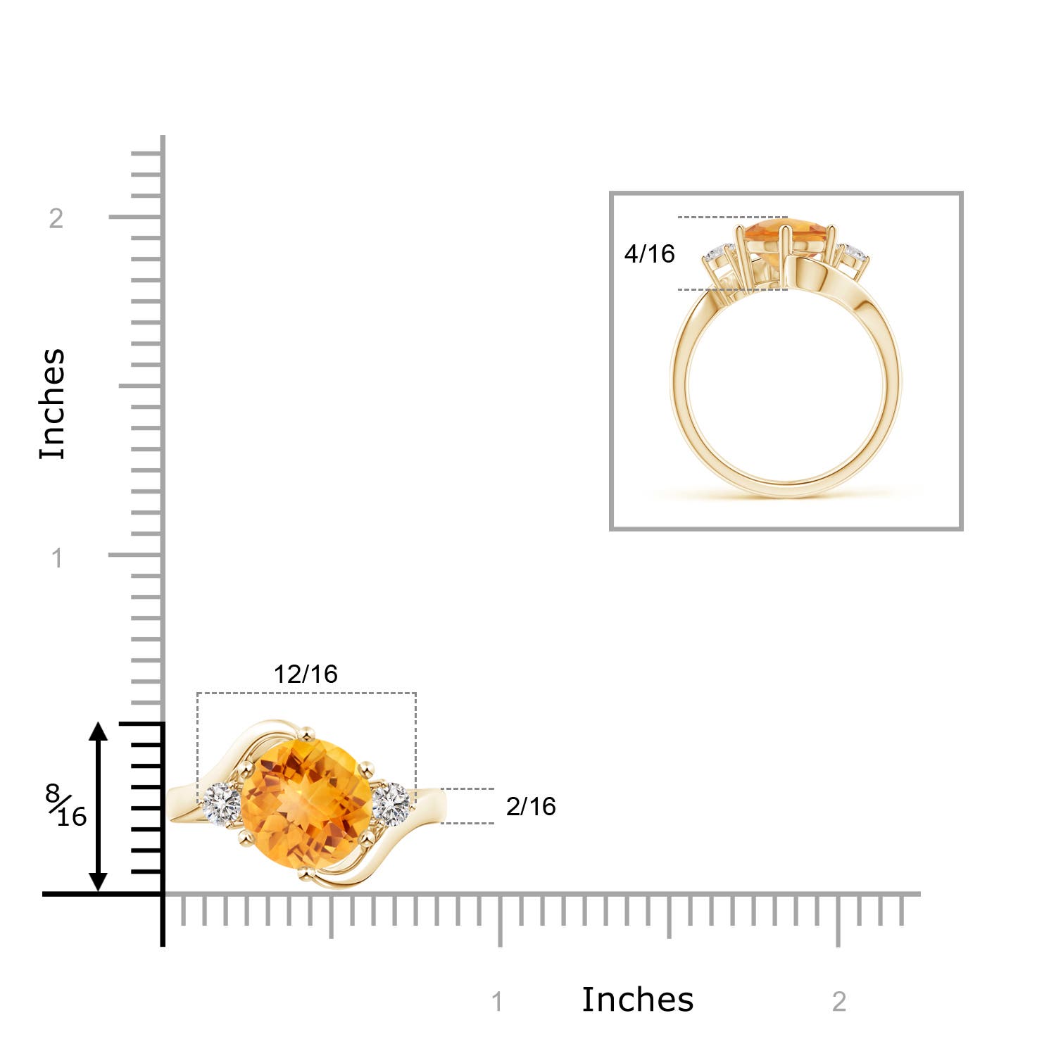 AA - Citrine / 3.27 CT / 14 KT Yellow Gold