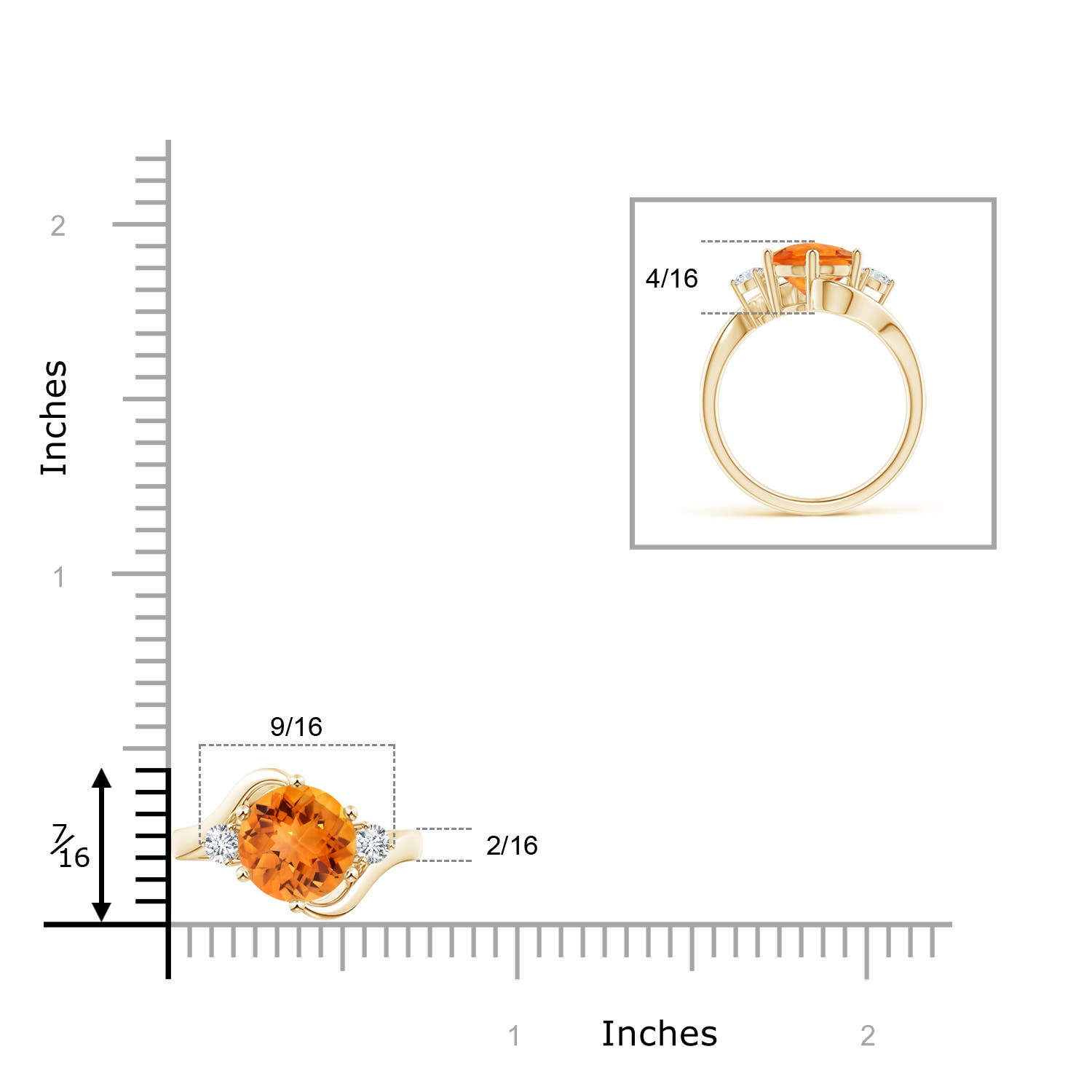 AAAA - Citrine / 1.84 CT / 14 KT Yellow Gold