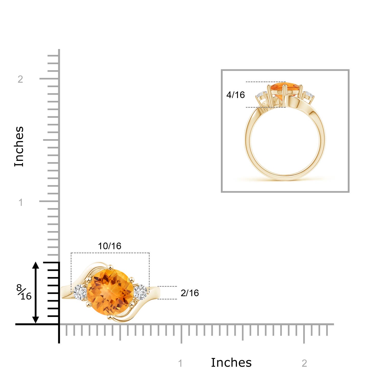 AAA - Citrine / 2.31 CT / 14 KT Yellow Gold