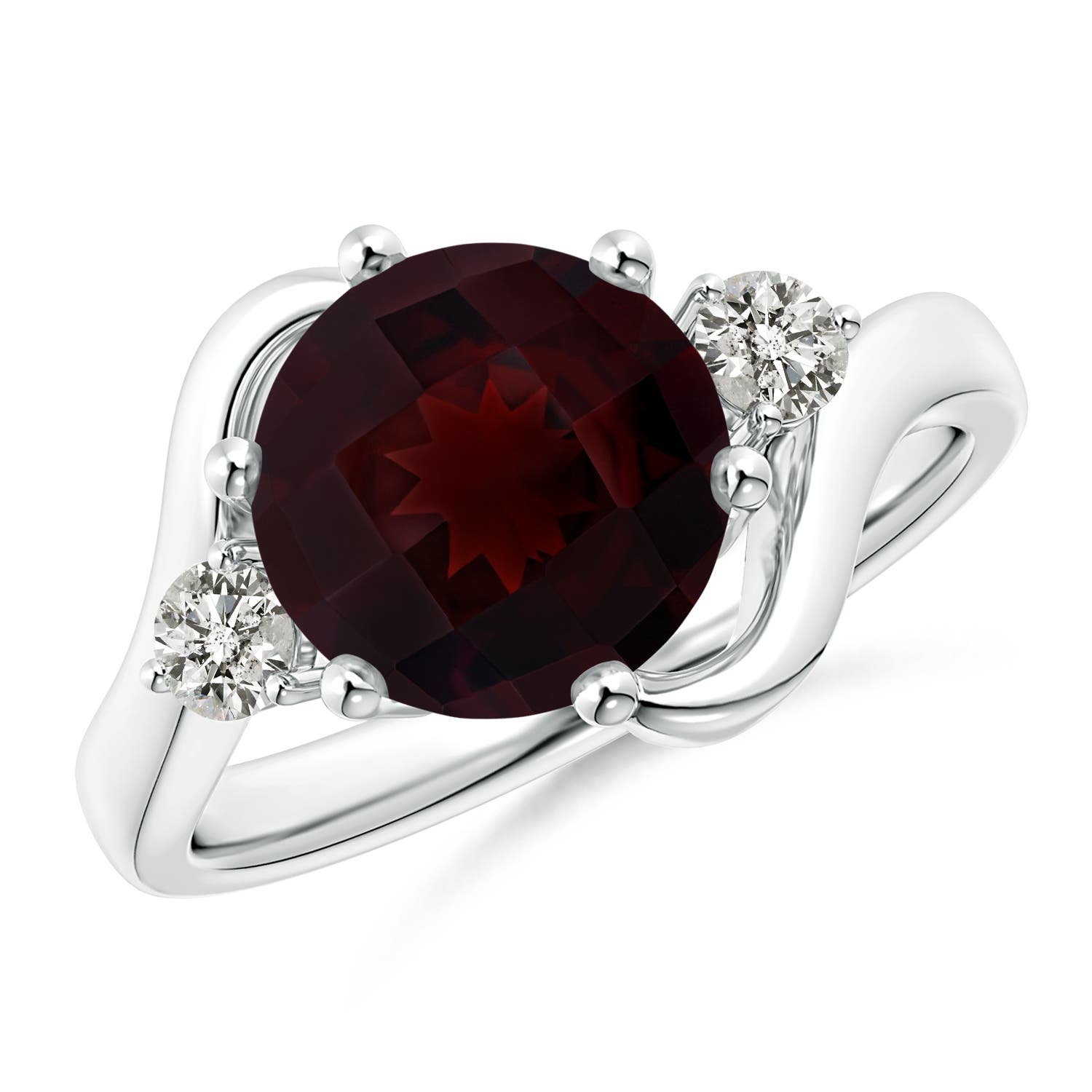 A - Garnet / 2.86 CT / 14 KT White Gold