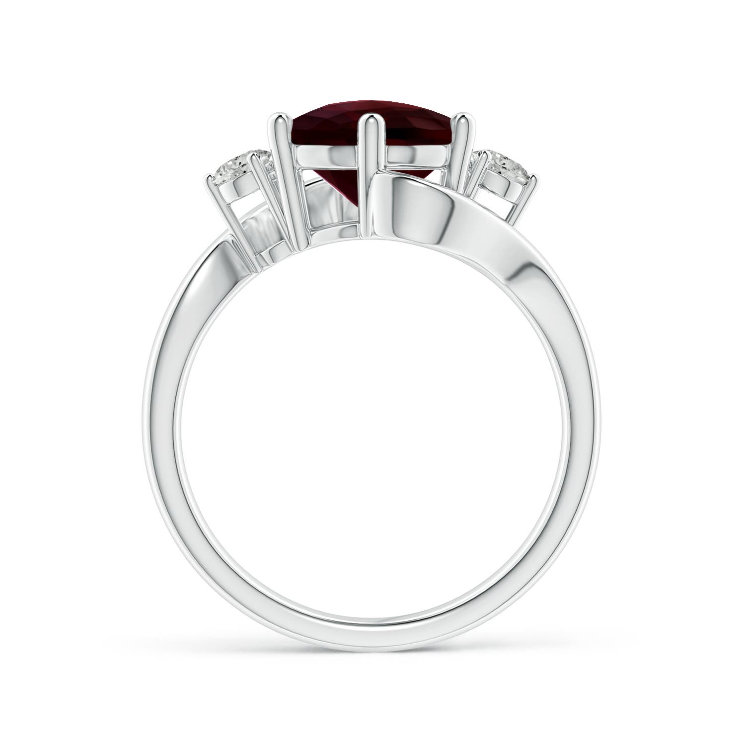 A - Garnet / 2.86 CT / 14 KT White Gold