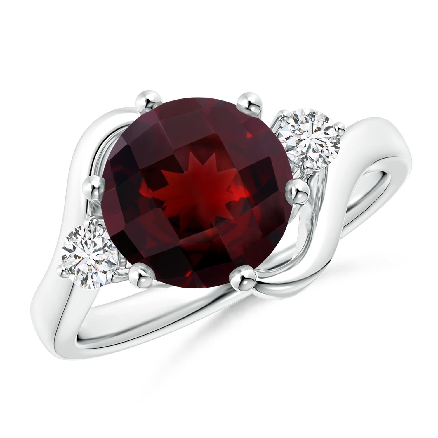 AAA - Garnet / 2.86 CT / 14 KT White Gold