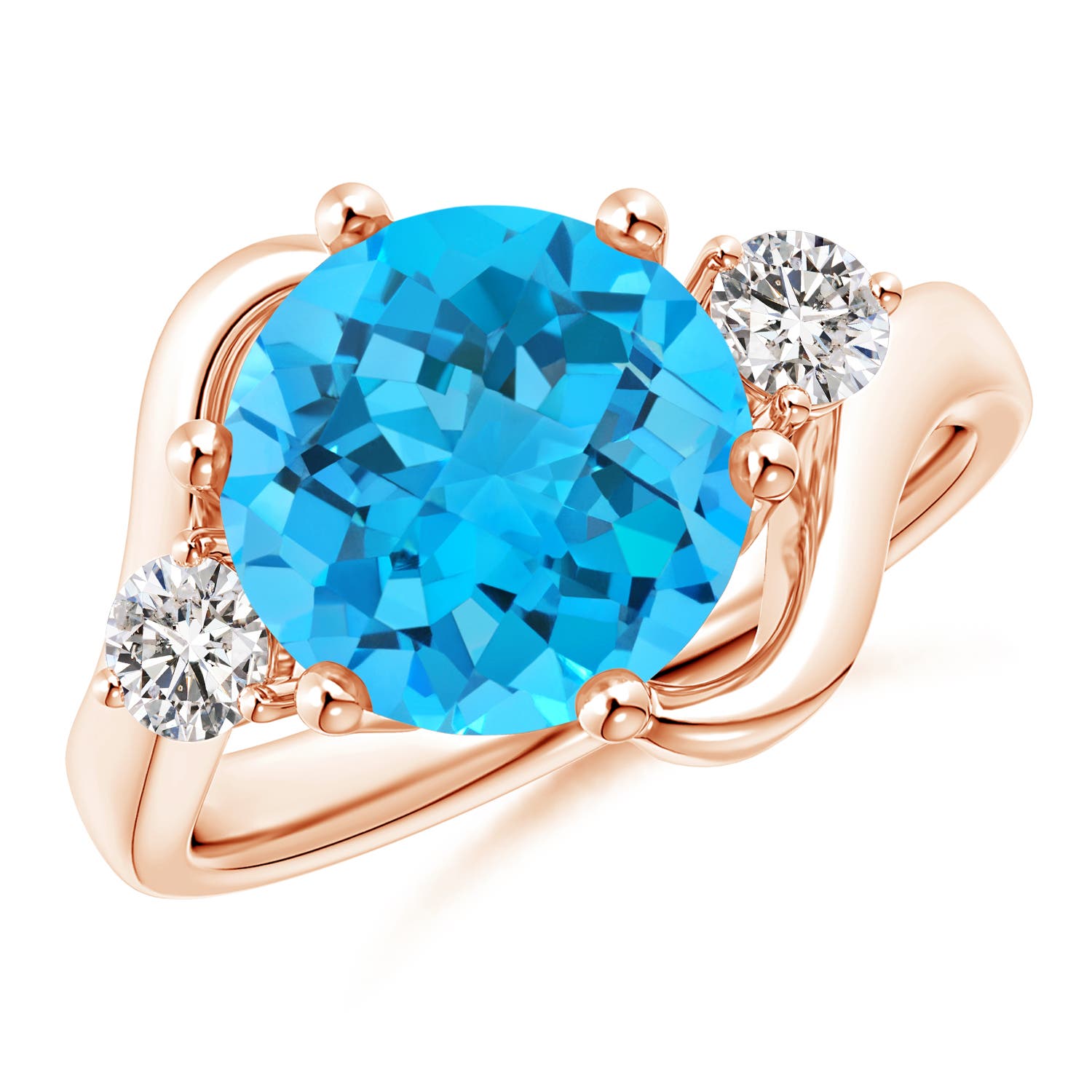 AA - Swiss Blue Topaz / 4.47 CT / 14 KT Rose Gold