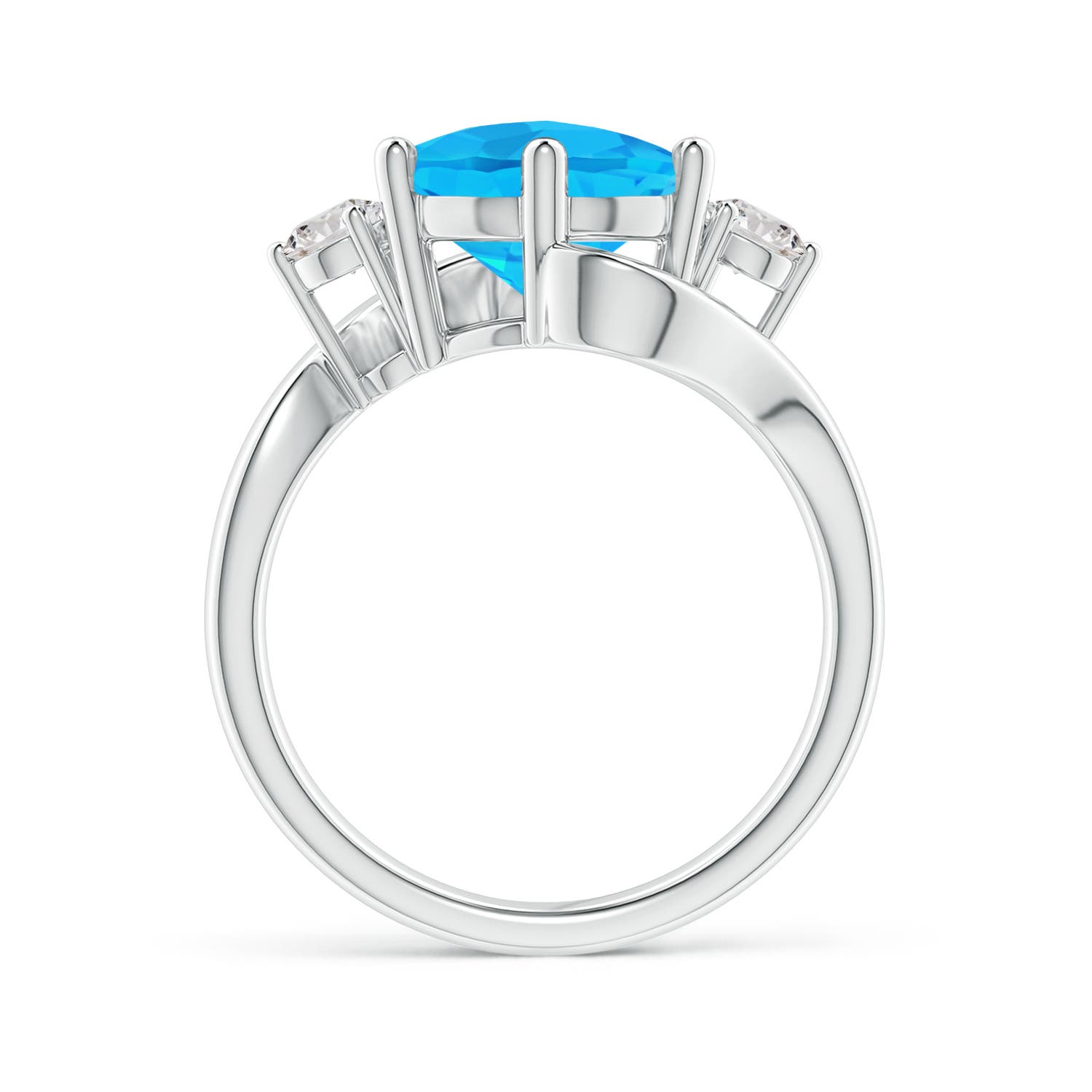 AA - Swiss Blue Topaz / 4.47 CT / 14 KT White Gold