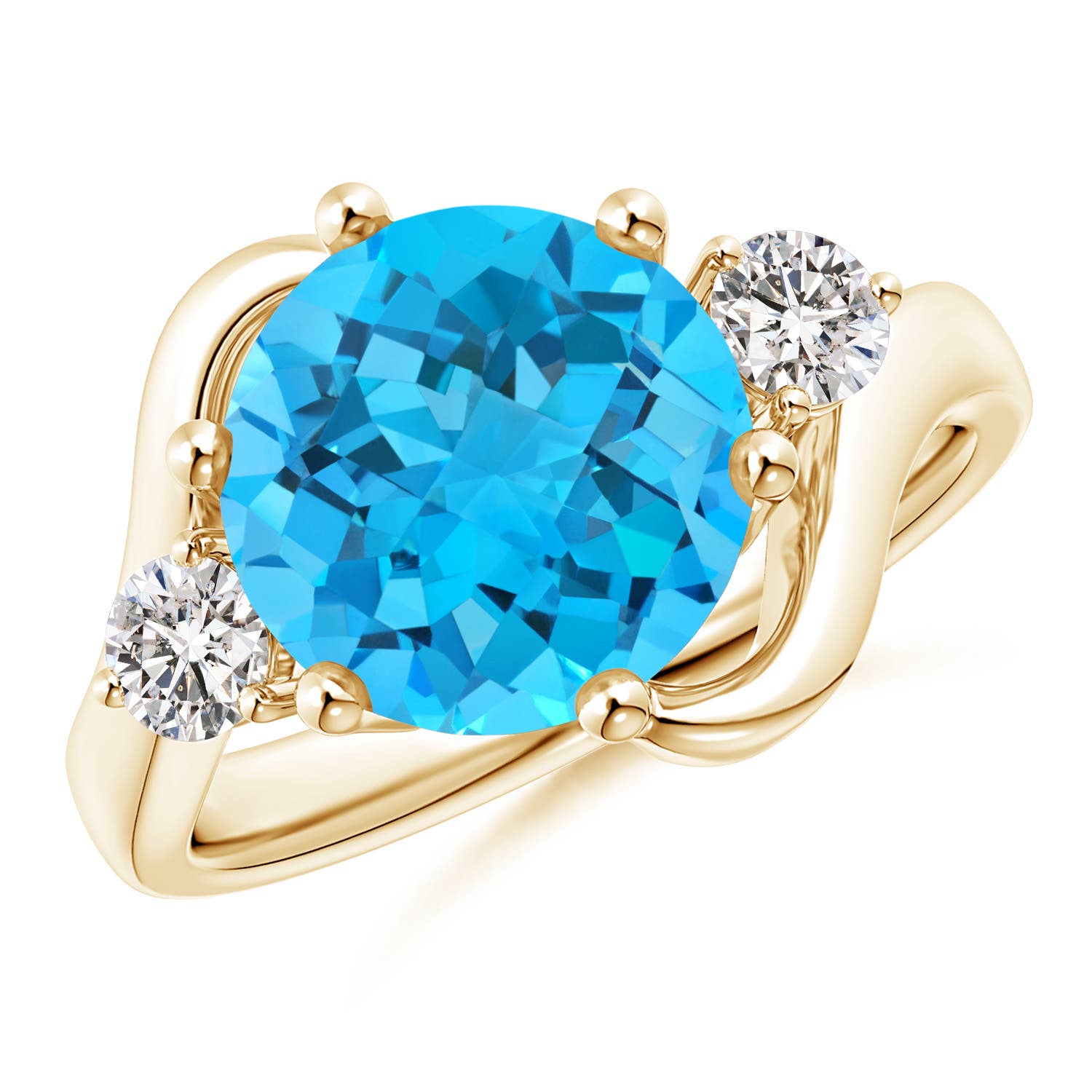 AA - Swiss Blue Topaz / 4.47 CT / 14 KT Yellow Gold