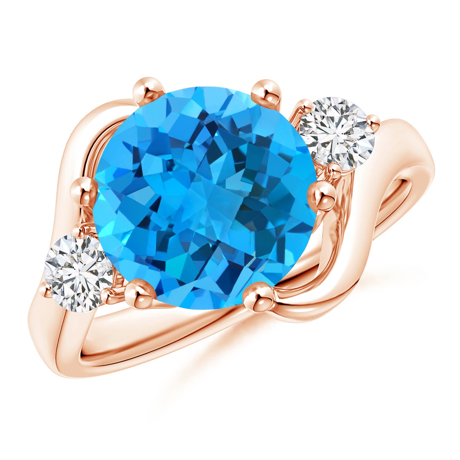 AAA - Swiss Blue Topaz / 4.47 CT / 14 KT Rose Gold