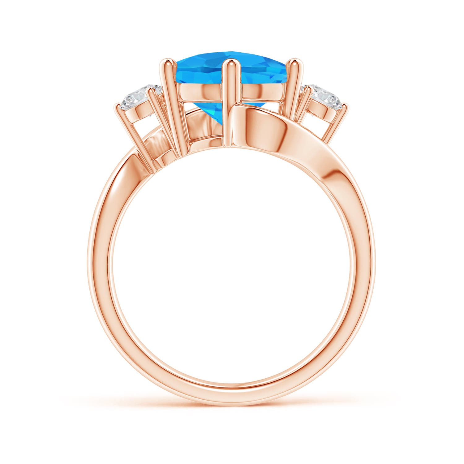 AAA - Swiss Blue Topaz / 4.47 CT / 14 KT Rose Gold