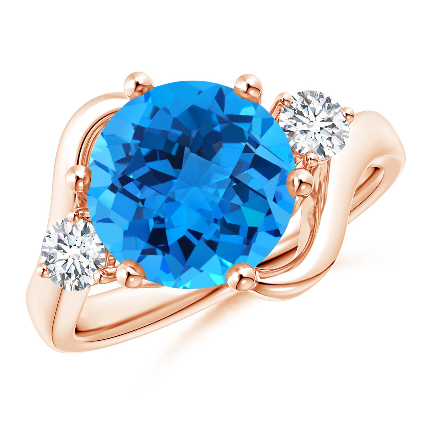 AAAA - Swiss Blue Topaz / 4.47 CT / 14 KT Rose Gold