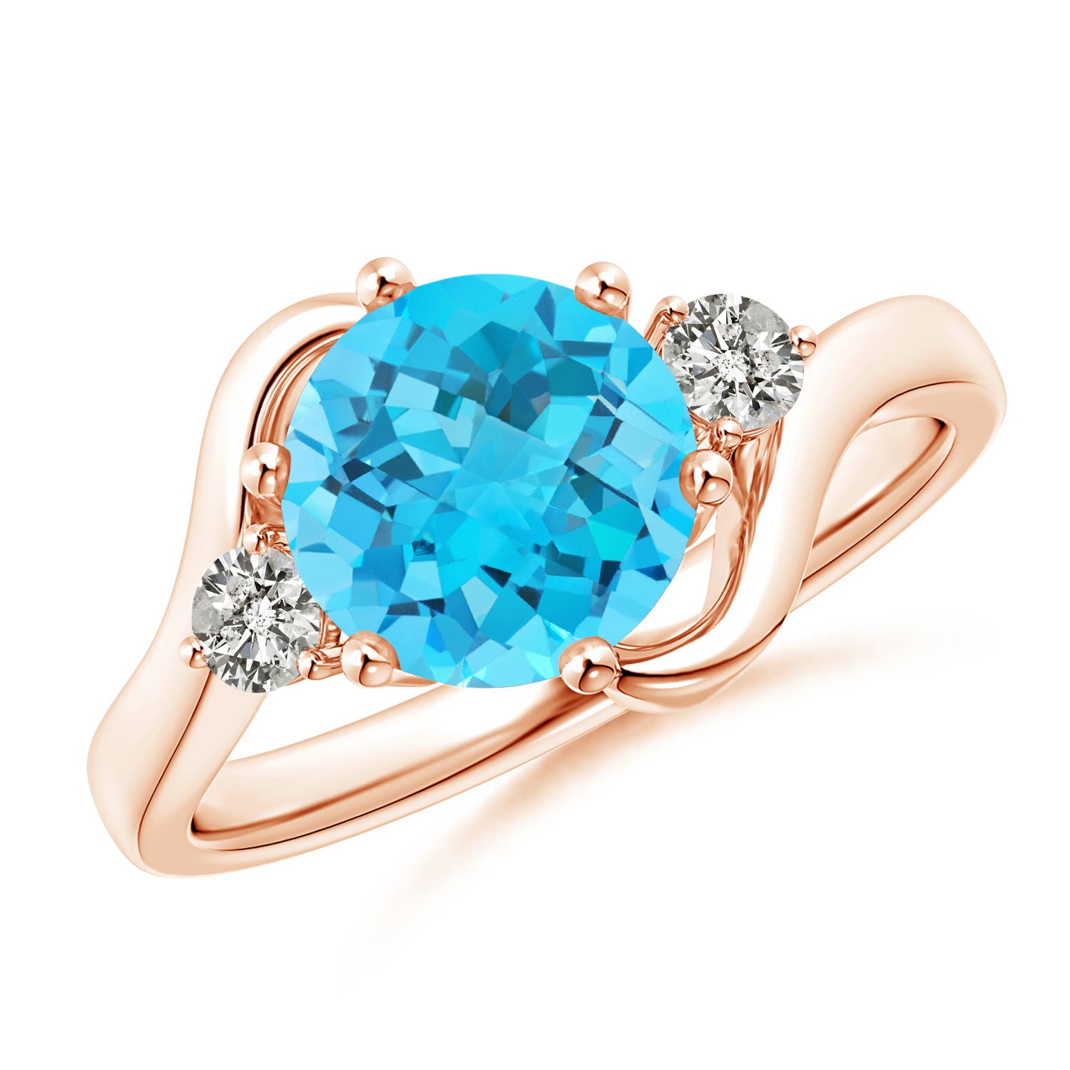 A - Swiss Blue Topaz / 2.39 CT / 14 KT Rose Gold