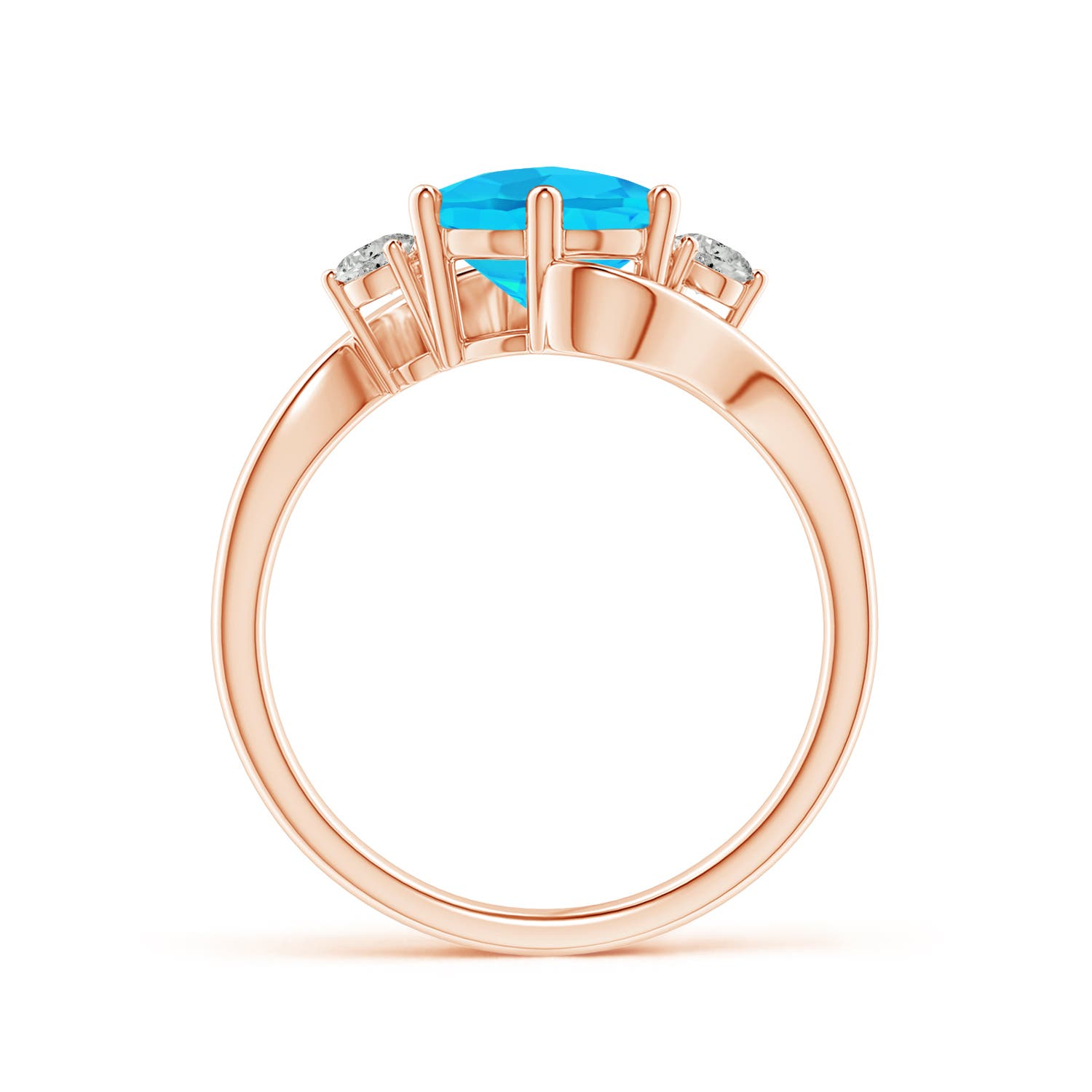 A - Swiss Blue Topaz / 2.39 CT / 14 KT Rose Gold