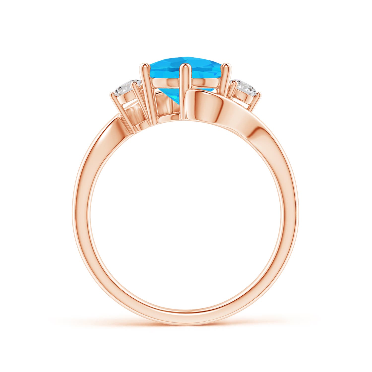 AA - Swiss Blue Topaz / 2.39 CT / 14 KT Rose Gold