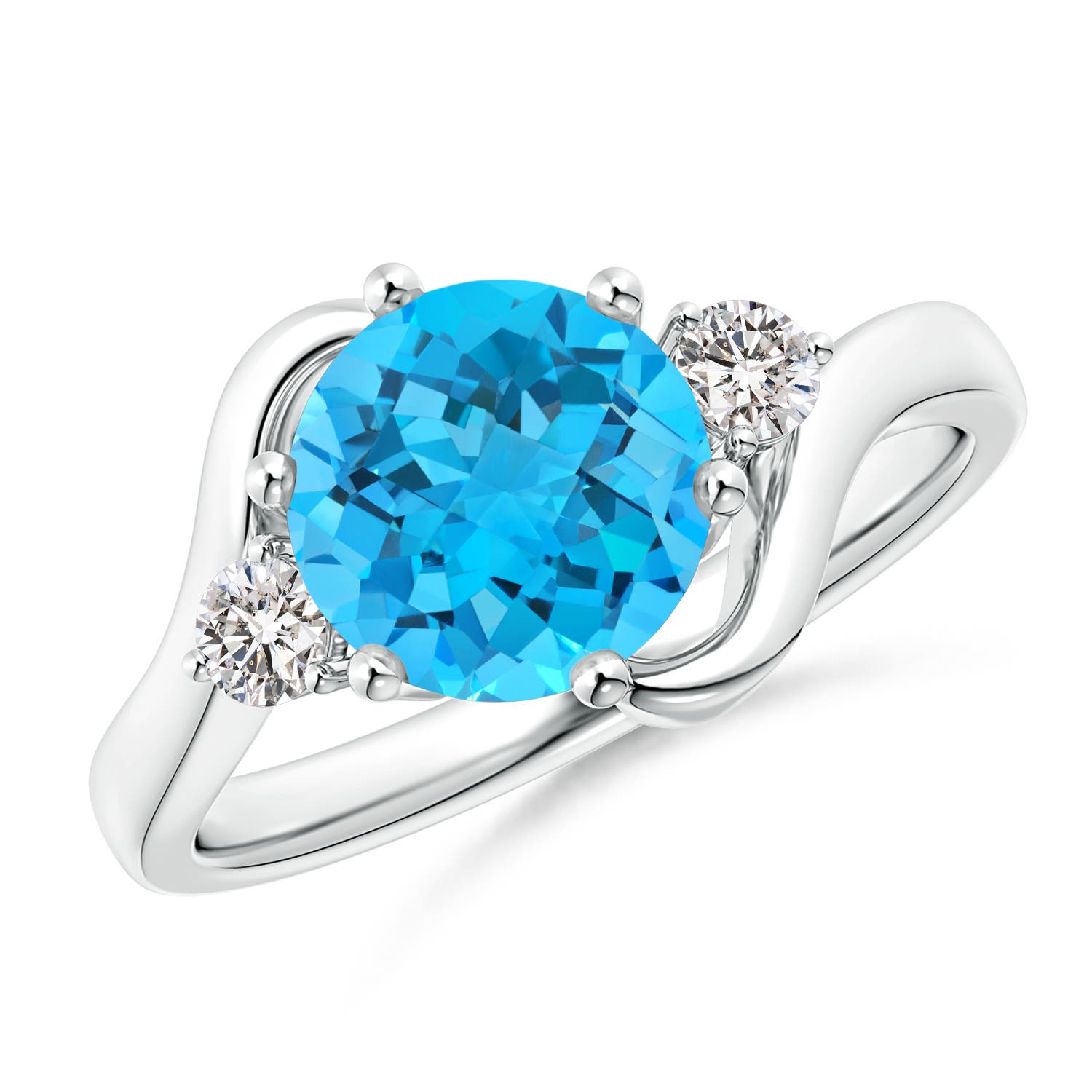 AA - Swiss Blue Topaz / 2.39 CT / 14 KT White Gold