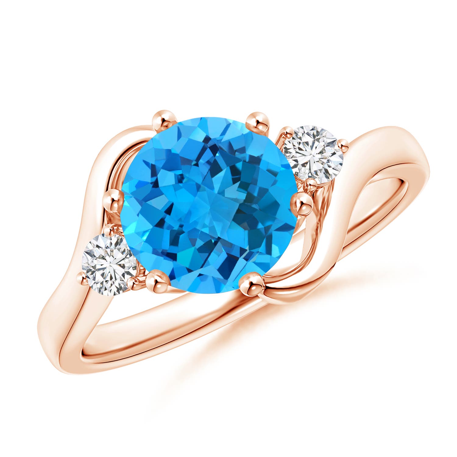 AAA - Swiss Blue Topaz / 2.39 CT / 14 KT Rose Gold