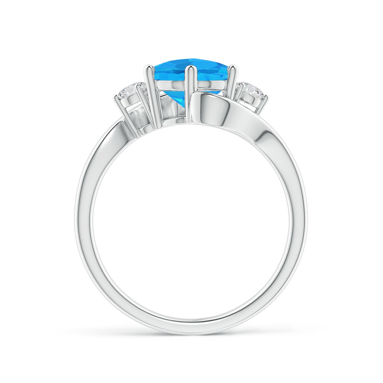 AAA - Swiss Blue Topaz / 2.39 CT / 14 KT White Gold